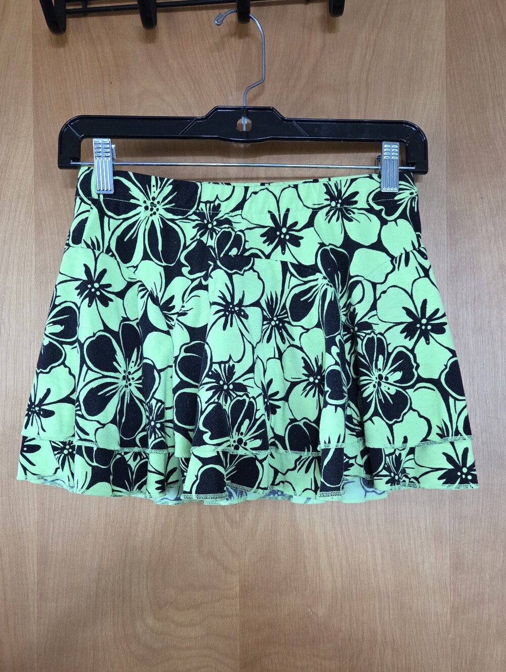 Girls Justice Lime Green Skirt W/shorts Sz10
